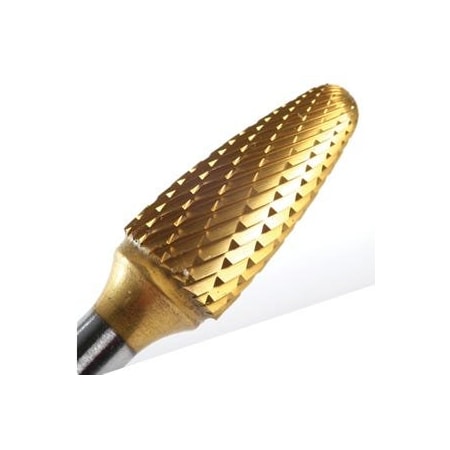 Champion Cutting Tool Tree Shaped Radius Carbide Bur, Narrow Contour Work Unctd, 3/8in Cut Dia, 3/4in LOC, Double Cut CHA USF3